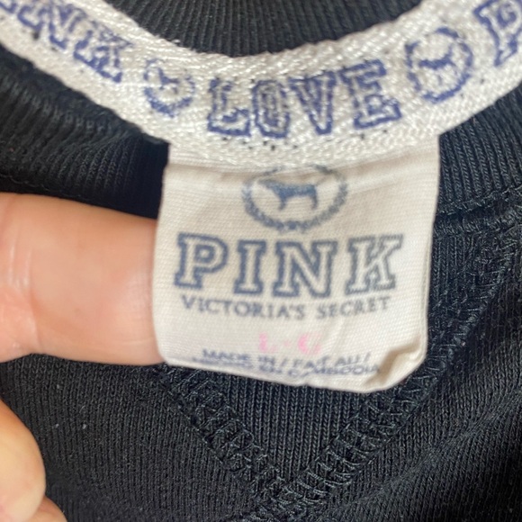Pink Victoria's Secret Black and Purple Sweater Womens Large Long Sleeve - Picture 5 of 6
